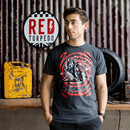 Red Torpedo Conor Cummins Caffiend (Mens) Anthracite T-Shirt - Red Torpedo